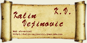 Kalin Vejinović vizit kartica